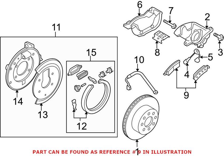 SAAB Disc Brake Pad Set - Rear 19149111